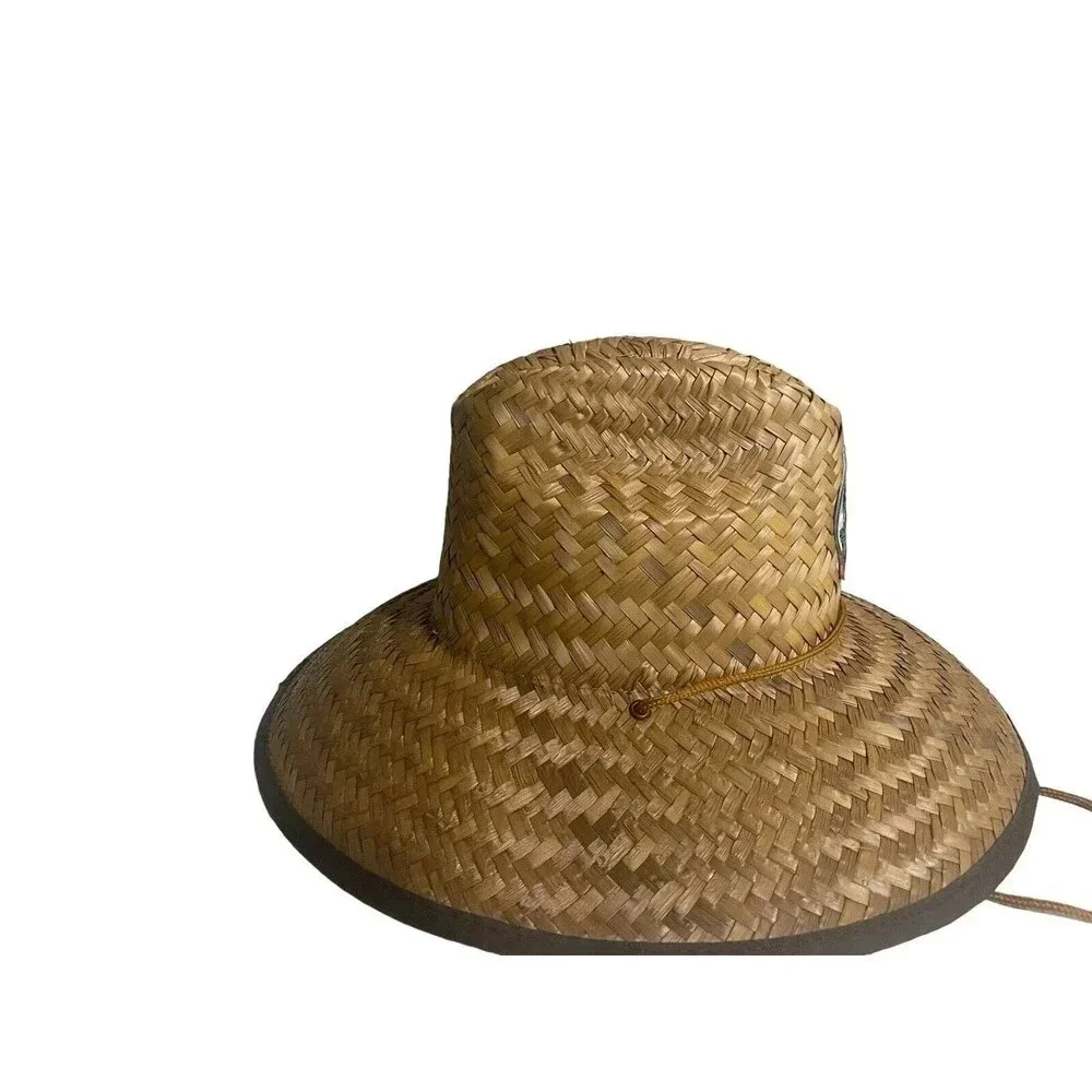 Jurassic World Straw Safari Sun Hat Draw Cord Adult OSFM 100% Straw Comfort Band
